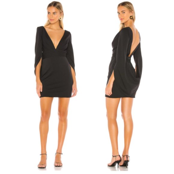 Katie May Dresses & Skirts - KATIE MAY move over draped cape sleeve mini dress